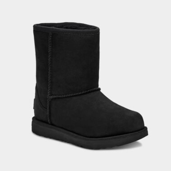 UGG Shoes Ugg Black Classic Ii Weather Short Waterproof Suede Kids